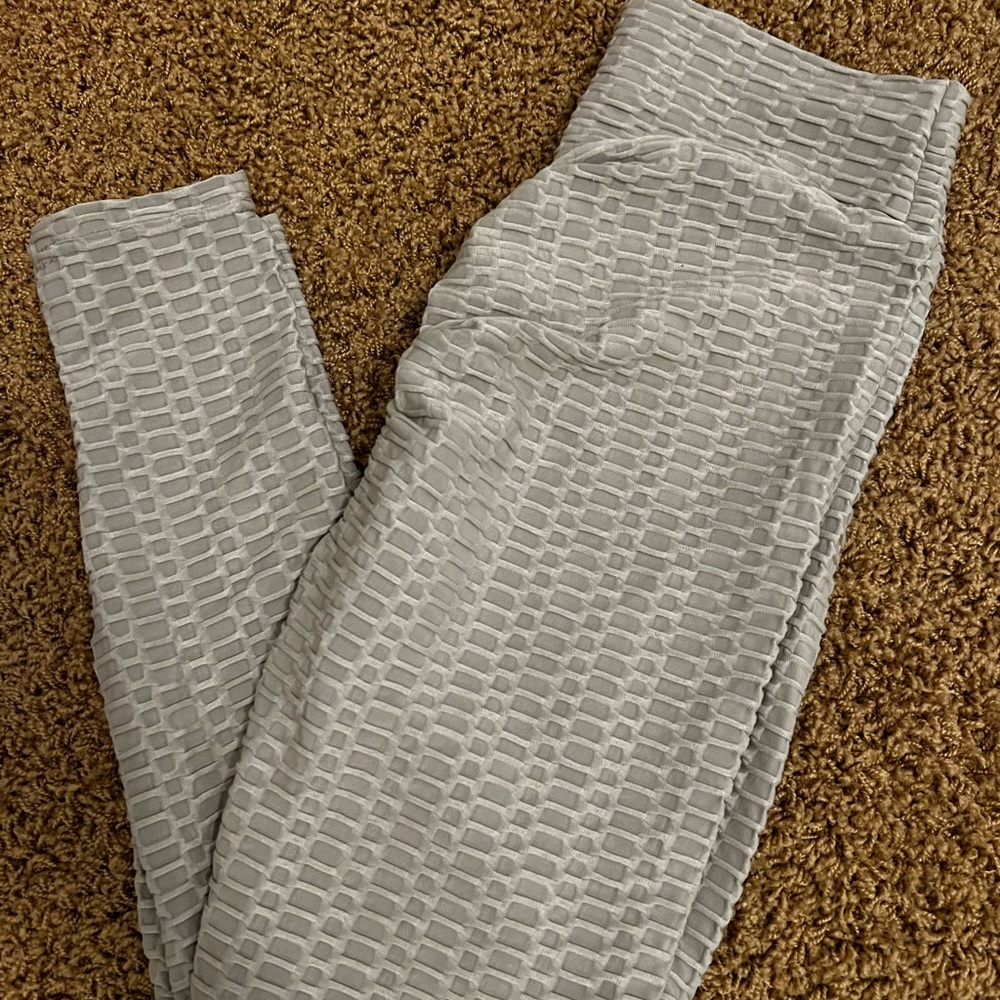 Gray Cinched Bootie High Waisted “Tik Tok” Leggings